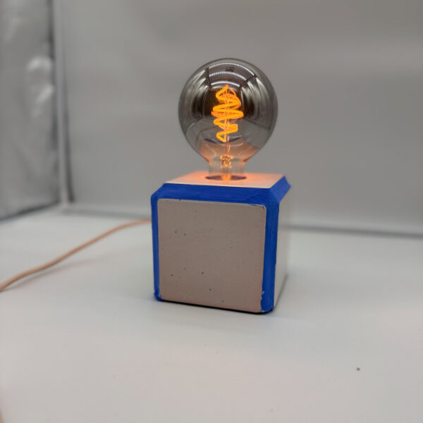 Lampe Cube Rose Argile — 10x10