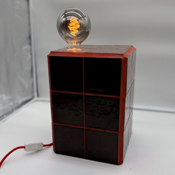 Lampe Cacao Bordeaux — Format tour 20x20x30