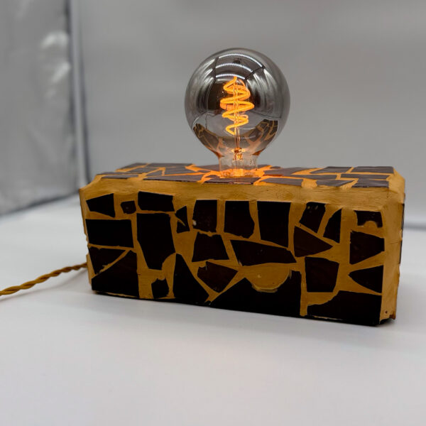 Lampe Mosaïque Cacao & Moutarde — Format long 10x30