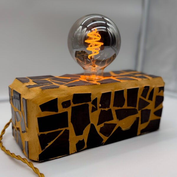 Lampe Mosaïque Cacao & Moutarde — Format long 10x30